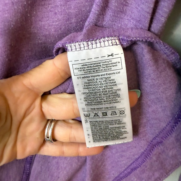 Adidas Purple lightweight pullover Hoodie size small - Picture 5 of 7